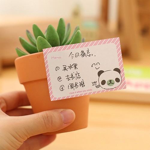 Giấy note giấy nhớ ghi chú nhanh 5 màu cho bạn gái cute, viết thư dễ thương hình Hàn Quốc