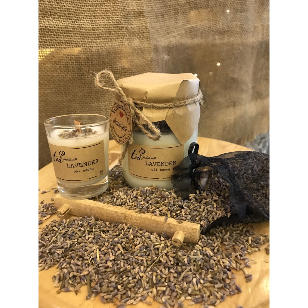 Nến Thơm Lavender , Tỏa Handmade Candle, Nến Thơm Thư Giãn