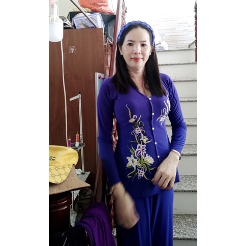 bộ BABA MÀU may sẵn thêu hoa (40-77kg)mặc vừa