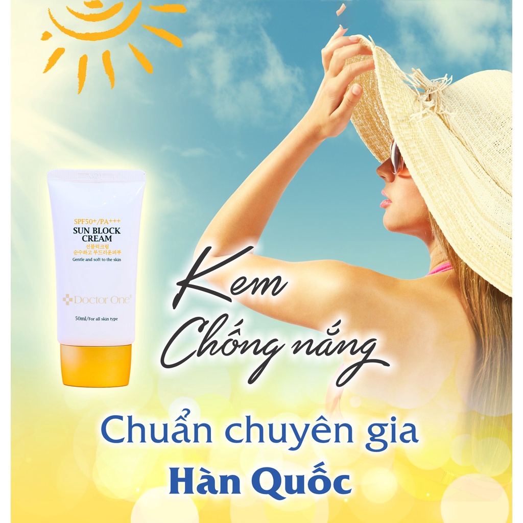 Kem Chống Nắng Sun Block Cream SPF50+/PA+++ Doctor One Hàn Quốc 50ml