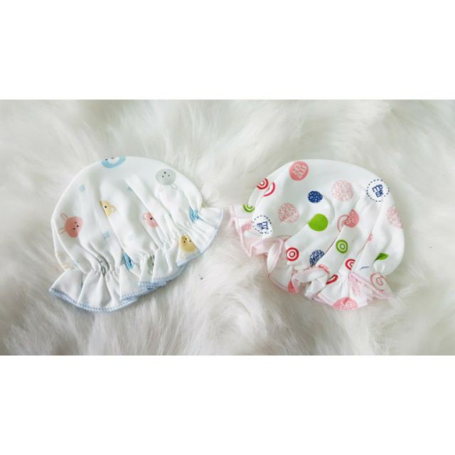 Mũ bèo thun cotton mềm mại cho bé 0_3m, Nón bèo sơ sinh đáng yêu cho bé gái - 2X MART