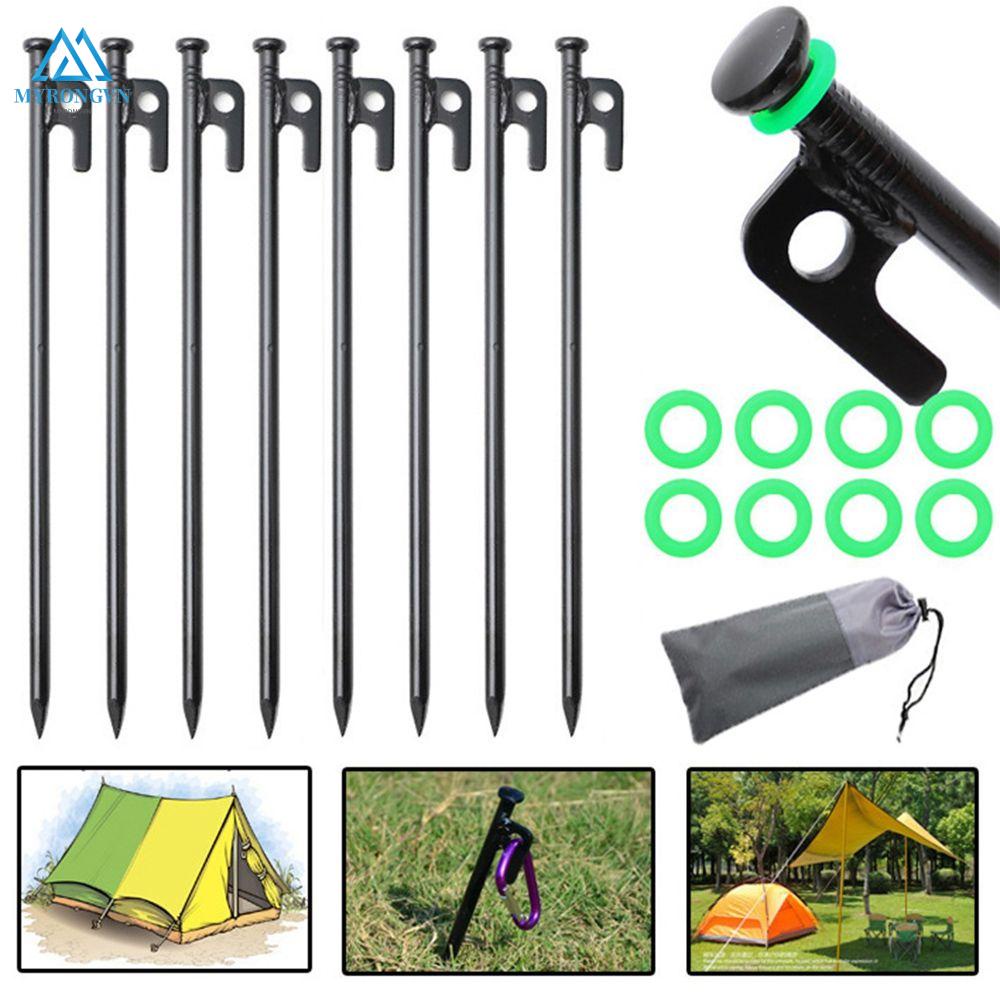 Cọc cắm dựng lều màu đen bằng thép 20/25/30/40CM
