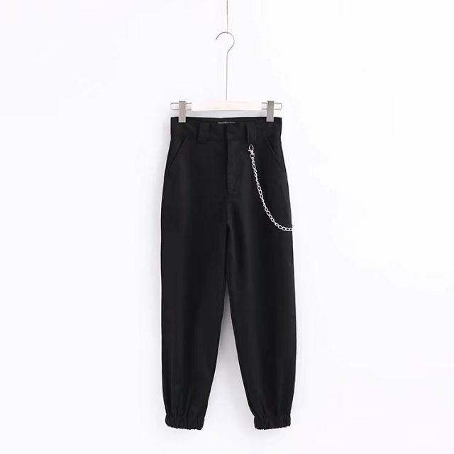 (Sẵn) ❤ Quần jogger kaki BLACKPINK Lisa Rose kèm chain (xích) (Ms B9) | BigBuy360 - bigbuy360.vn