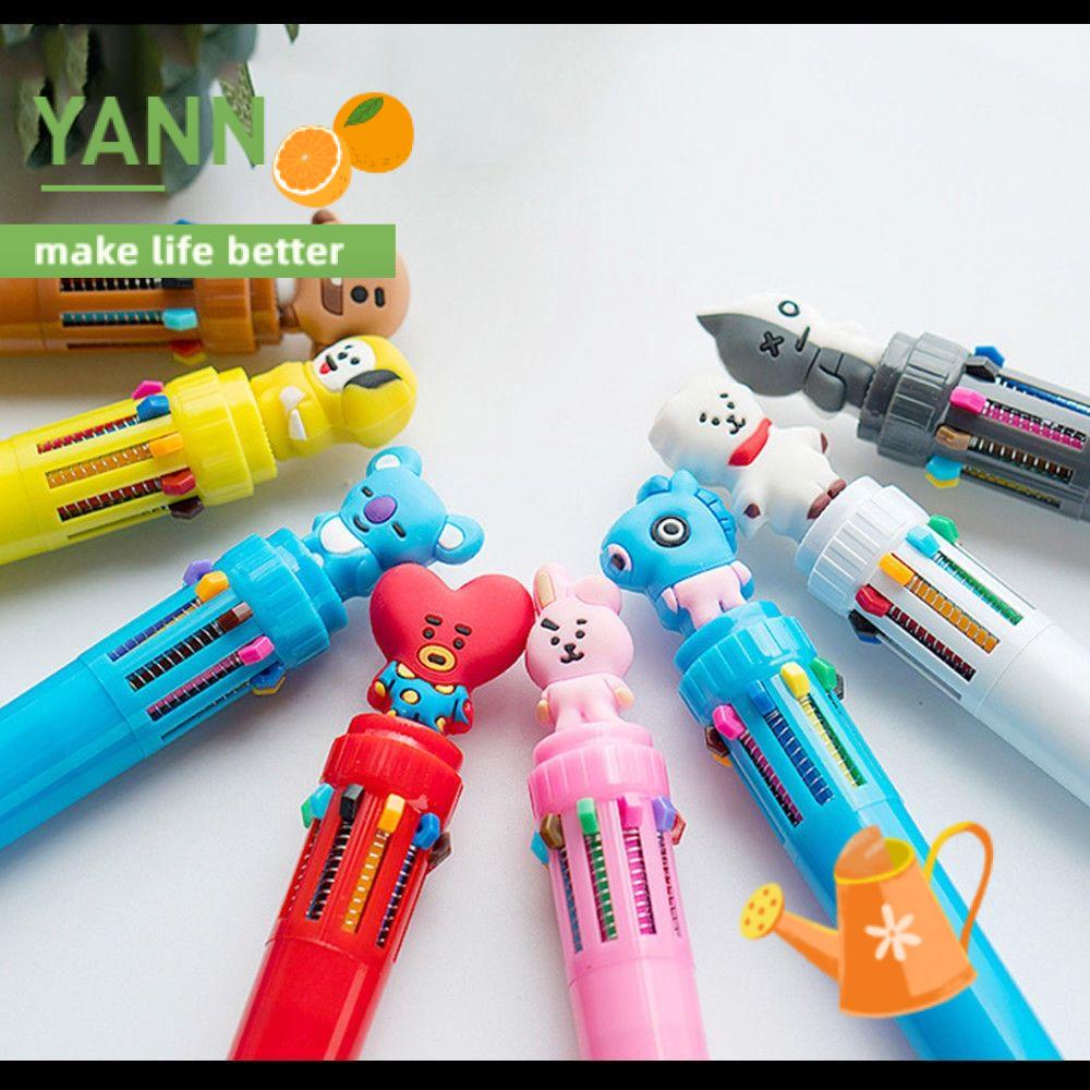 Bút Bi Có Thể Thu Gọn Hình BT21 BTS Rj 10 Màu Sắc