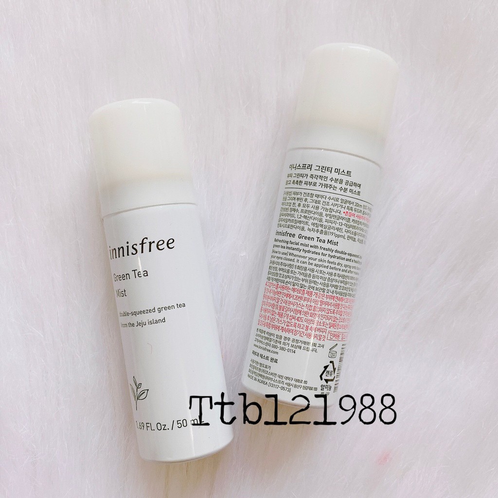 XỊT KHOÁNG trà xanh INNISFREE GREEN TEA MINERAL MIST 50ml