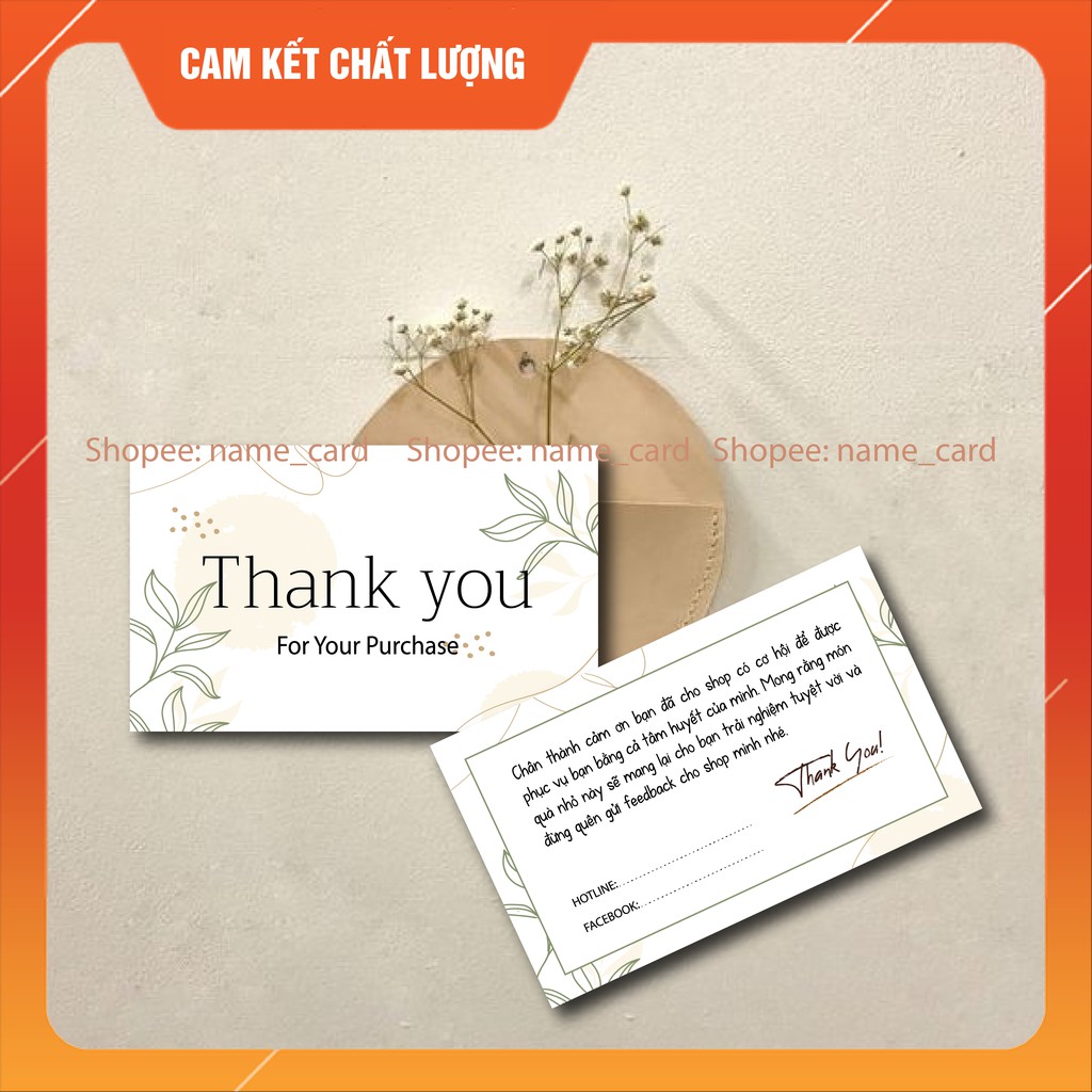 Card visit thiệp cảm ơn khách hàng thank you card rẻ đẹp hàng có sẵn tại shop