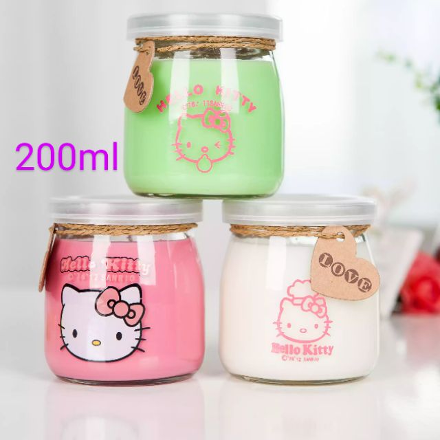 Combo 12 Hũ sữa chua thủy tinh 100ml, 200ml nắp nhựa PP không mùi - Hũ làm caramen, pudding
