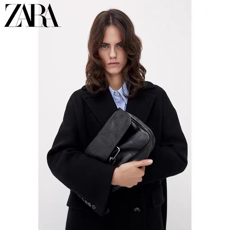 Zara Túi Xách Da Thật Dáng Vuông Nhỏ Thời Trang Cho Nữ 2021