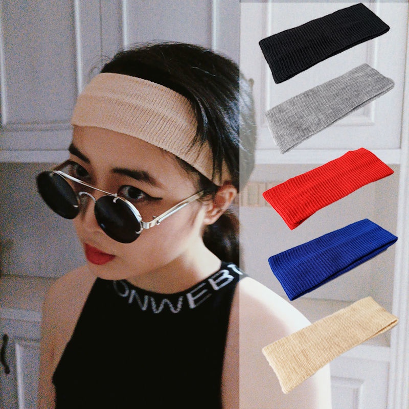 Băng đô thể thao vải dệt kim mỏng thấm hút mồ hôi thời trang cho nữ