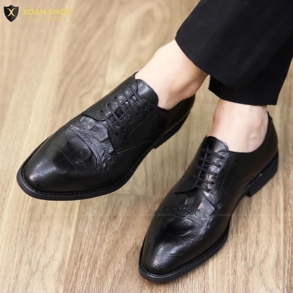 Giày Da Nam,giày lười nam,giày nam đẹp dập vân cá xấu xả kho giá gốc mã G021