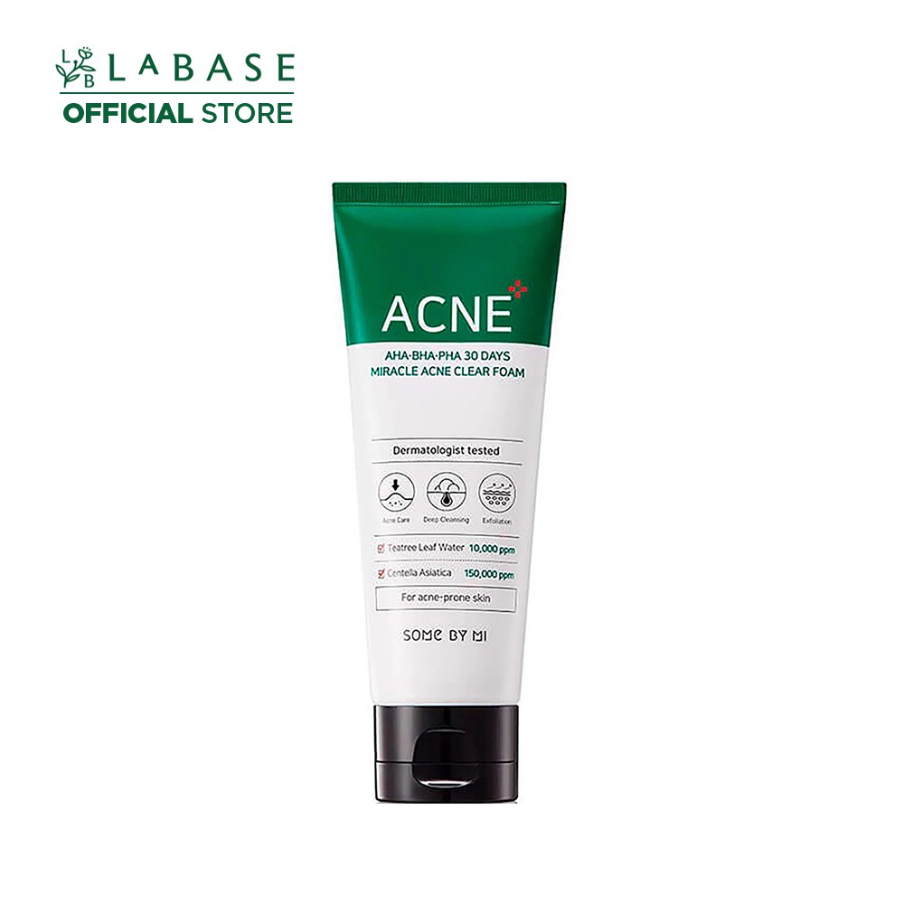 [Hàng nhập khẩu chính hãng] Sữa Rửa Mặt Some By Mi AHA-BHA-PHA 30 Days Miracel Acne Clear Foam 100ml | BigBuy360 - bigbuy360.vn