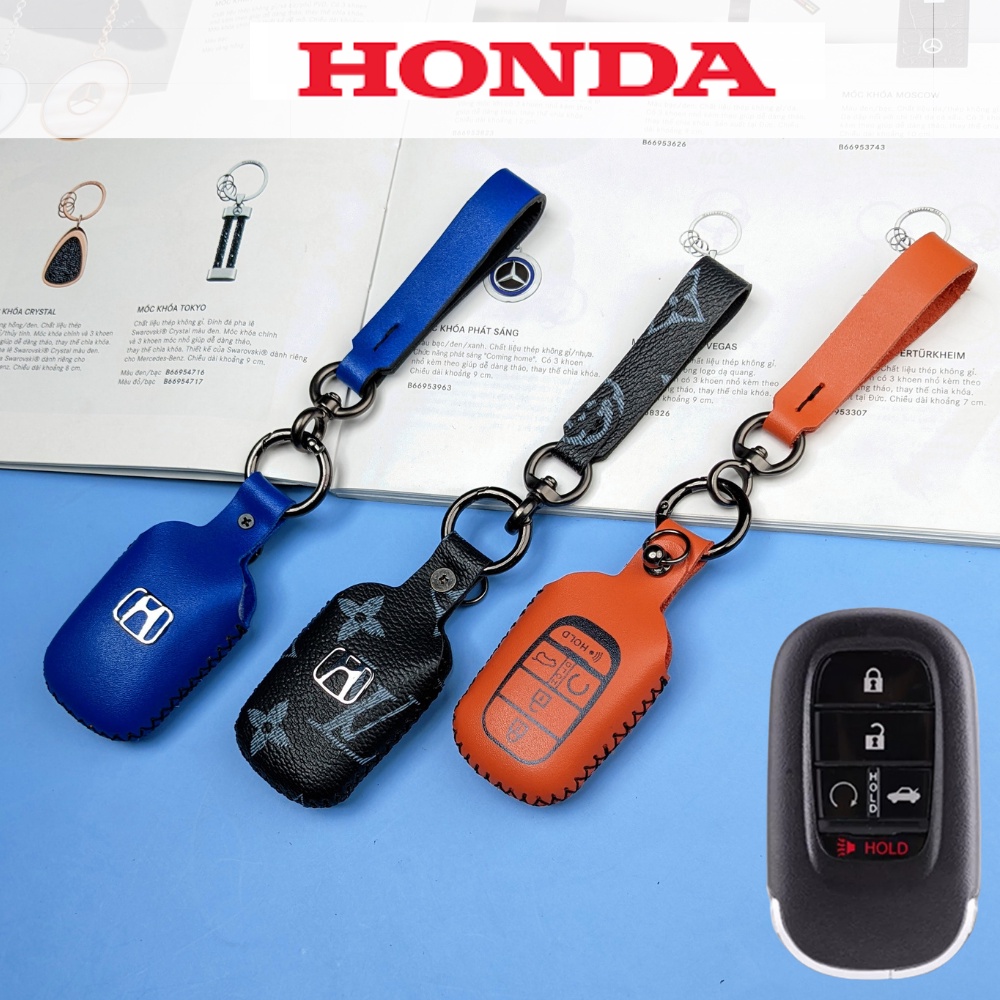 Ví da bọc chìa khóa honda civic 2022,Bao da chìa khóa honda civic 2022 (H5 Móc A)