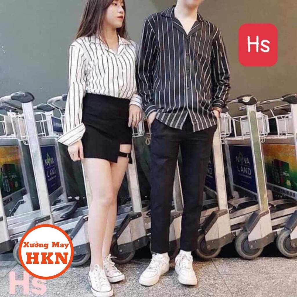 Áo Sơ Mi Kẻ Nam Nữ Mã 853 Xưởng May HKN