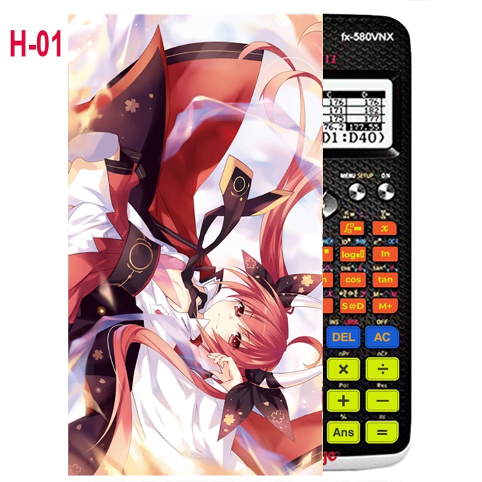 Decal Máy tính CASIO fx570, fx580...anime Date A Live nhân vật Kotori (27 mẫu khác nhau)
