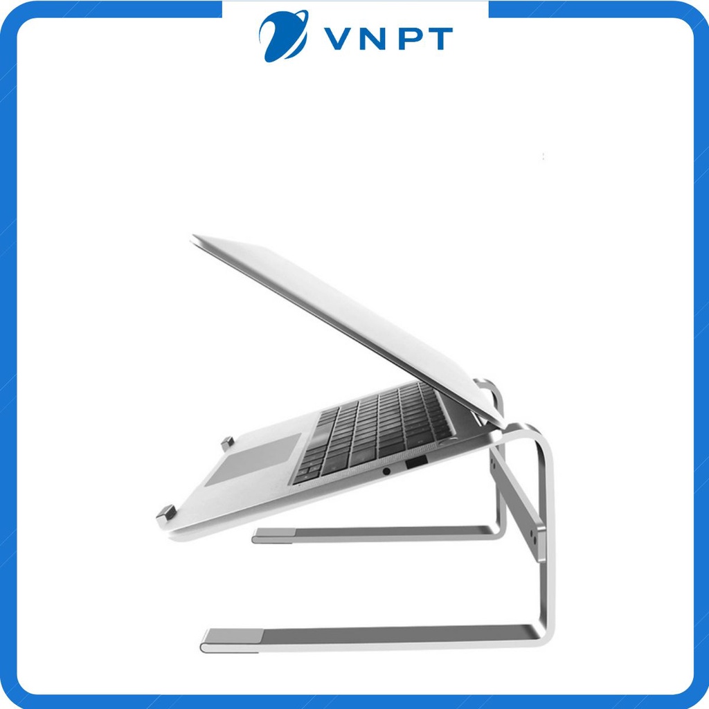 Giá đỡ laptop bằng nhôm, hỗ trợ tản nhiệt mã L210, kiêm kê gọn bàn phím ngoài, mẫu 2 tầng.