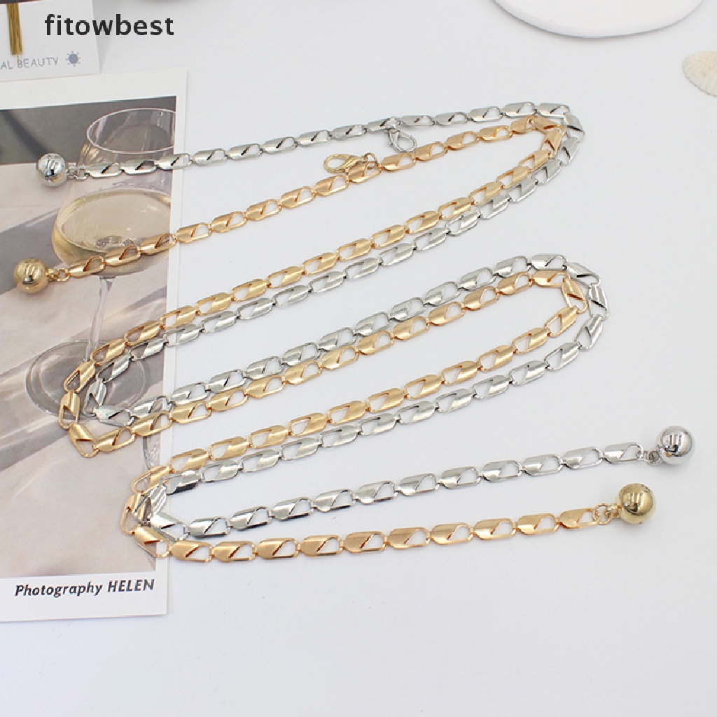 Dây Xích Đeo Hông Bằng Kim Loại Có Thể Điều Chỉnh Thời Trang Cho Nữ