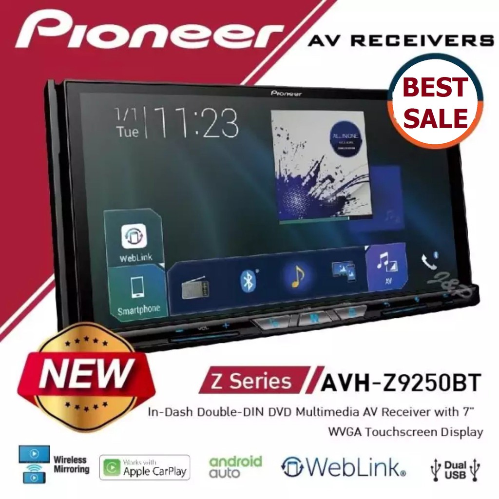 Pioneer AVH-Z9250BT Đầu phát DVD đa phương tiện cao cấp