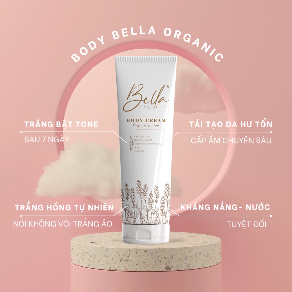 Lotion Body Bella Organic Trắng nhanh sau 7 ngày | BigBuy360 - bigbuy360.vn
