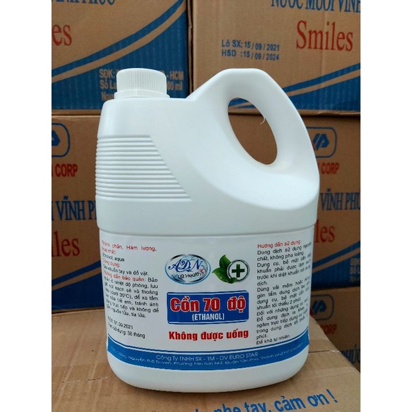 (Giao hỏa tốc HCM) Cồn y tế 70 độ - Can 4.5 lít