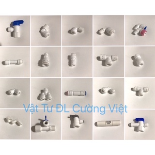Khẩu khoá, flow, cút máy lọc nước, phụ kiện máy lọc nước.
