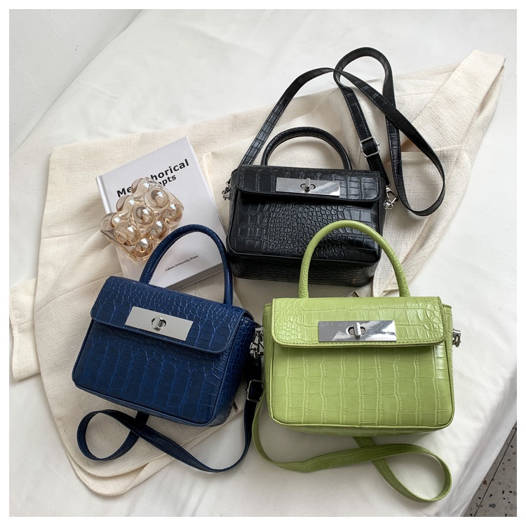 Túi Đeo Chéo Vuông Nhỏ Họa Tiết Da Cá Sấu Thời Trang Hàng Mới 2022 Dành Cho Nữ