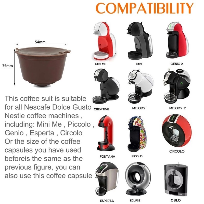 Cốc Lọc Cà Phê Tái Sử Dụng Nhiều Màu Cho Dolce Gusto Nescafe