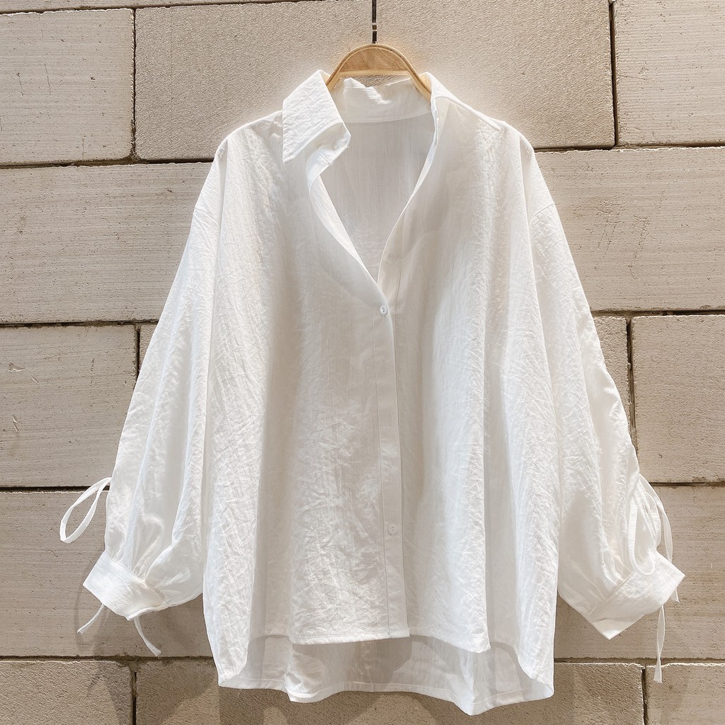 Áo somi tay rút dây