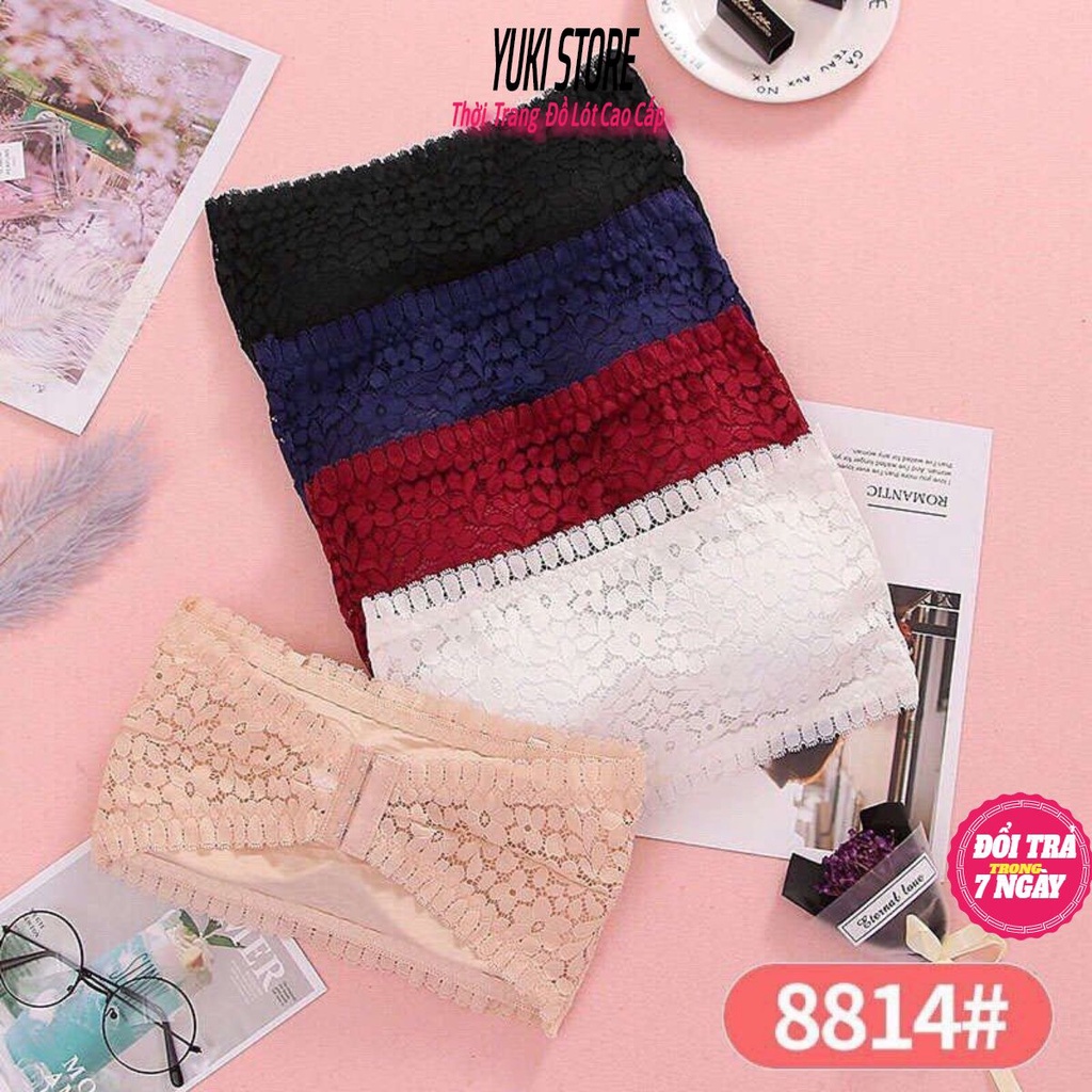 Áo Bra Ren Không Dây Có Lót Ngực Cài Sau Siêu Đẹp YUKI STORE 8814
