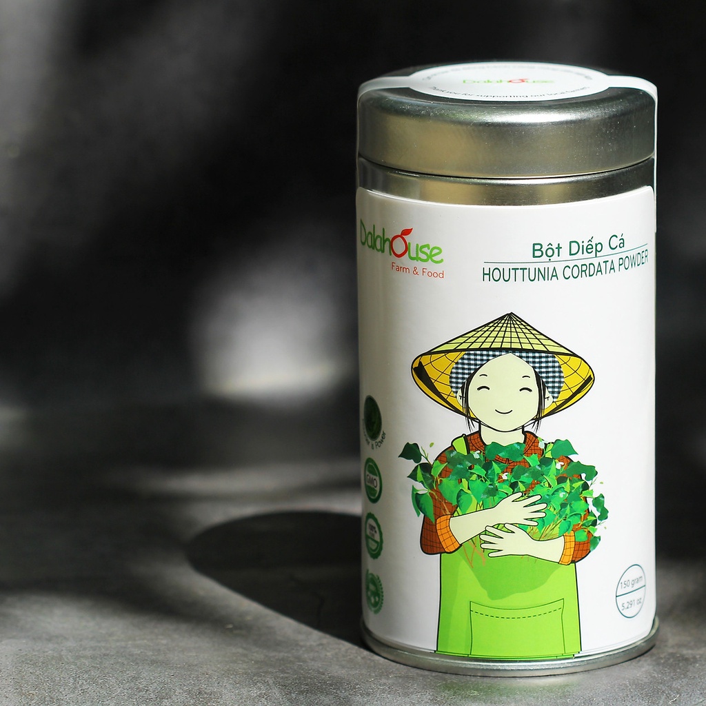 Bột rau diếp cá organic Dalahouse, công nghệ sấy lạnh đạt tiêu chuẩn Châu Âu