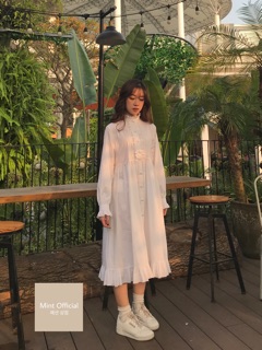 Đầm dài nút bọc VD001 madebymint