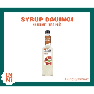 Siro/ Syrup DaVinci Gourmet Hazelnut vị Hạt Phỉ chuyên dùng trong pha chế - Chai 750ml