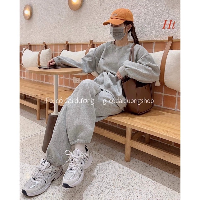 Bộ nỉ cotton Los nhỏ ngực H2B868