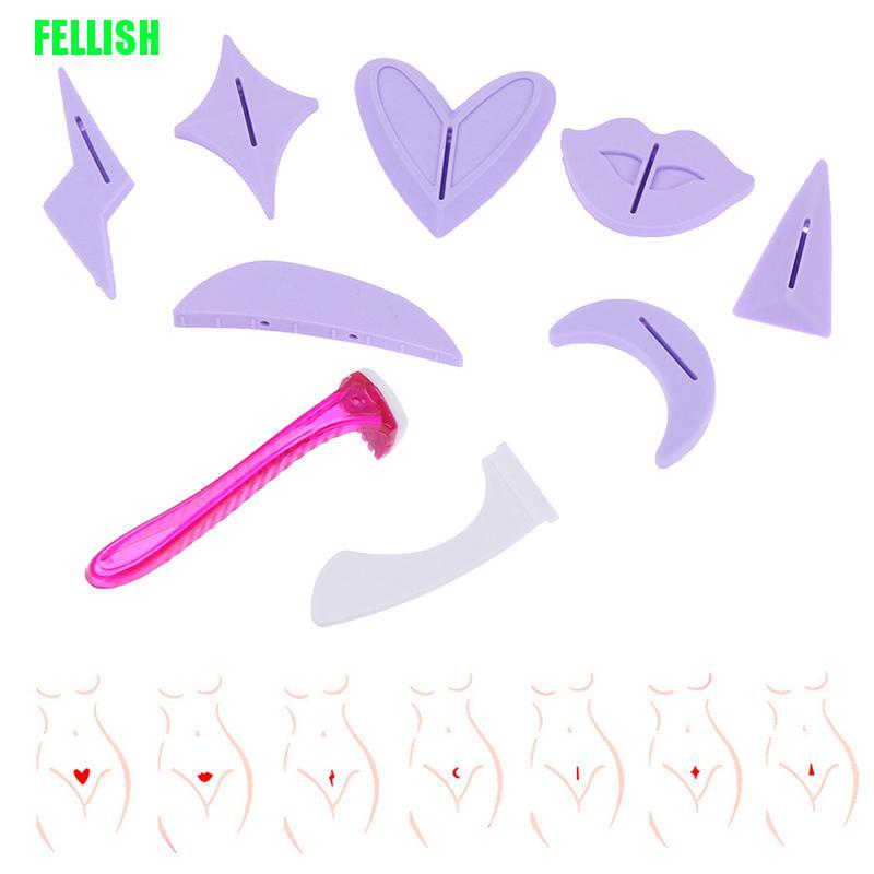 Bộ Dao Cạo Lông Vùng Kín Gợi Cảm Có Khuôn Hỗ Trợ Tạo Kiểu Lông Vùng Kín Cho Nữ 436v