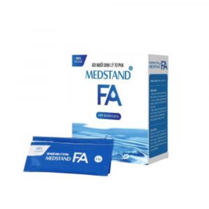 Gói muối sinh lý tinh khiết tự pha medstand ( Hộp 20 gói)
