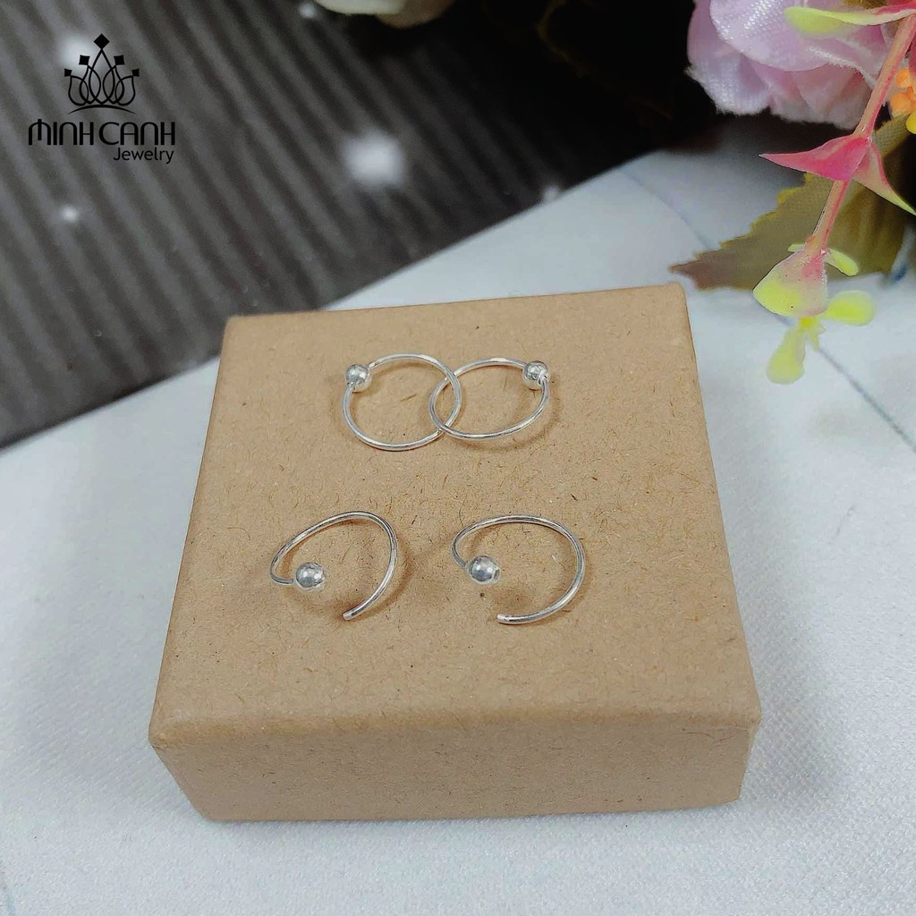 Bông Tai Trẻ Em Sơ Sinh 1 Bi Tròn - Minh Canh Jewelry