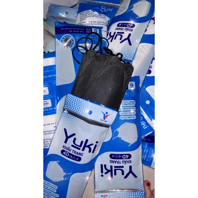 KHẨU TRANG KHÁNG KHUẨN 4D YOKI  CAO CẤP  Túi 6cái
