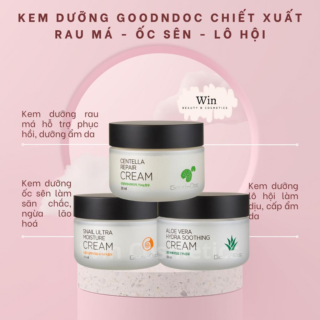 Kem Dưỡng Rau Má Goodndoc Centella Repair Cream - Kem dưỡng ốc sên cho da lão hoá - Kem dưỡng lô hội làm dịu da kích ứng