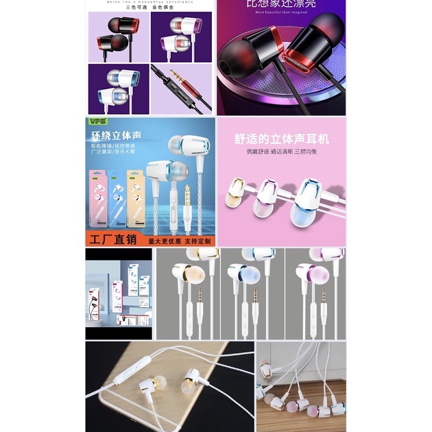 Tai nghe có dây chống ồn loa kép 4D có điều chỉnh âm lượng Extra Bass Sra8 nghe nhạc/chơi game cho điện thoại/máy tính