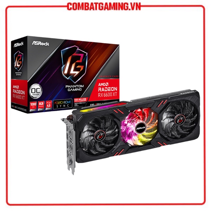 Card Màn Hình ASROCK Radeon RX 6600 XT Phantom Gaming D 8GB OC