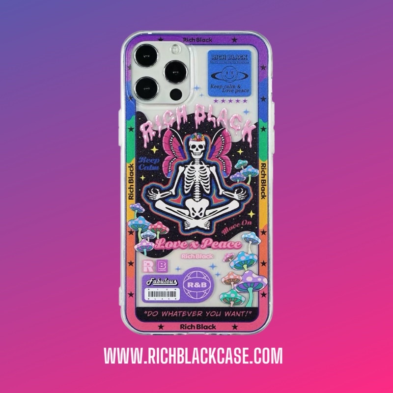 Ốp điện thoại Iphone 6 Rich Black Meditate skull