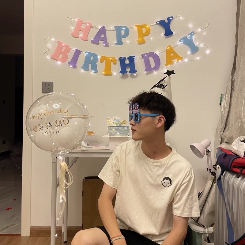Dây chữ HAPPY BIRTHDAY Hàn Quốc màu Pasel
