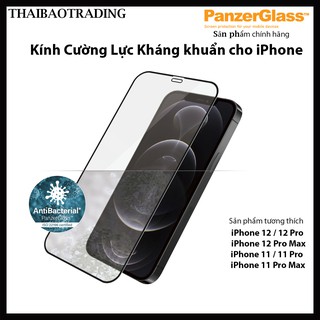 Kính cường lực iPhone - kính cường kháng khuẩn hạn chế vân tay Panzer glass cho iPhone - Thaibaotrading