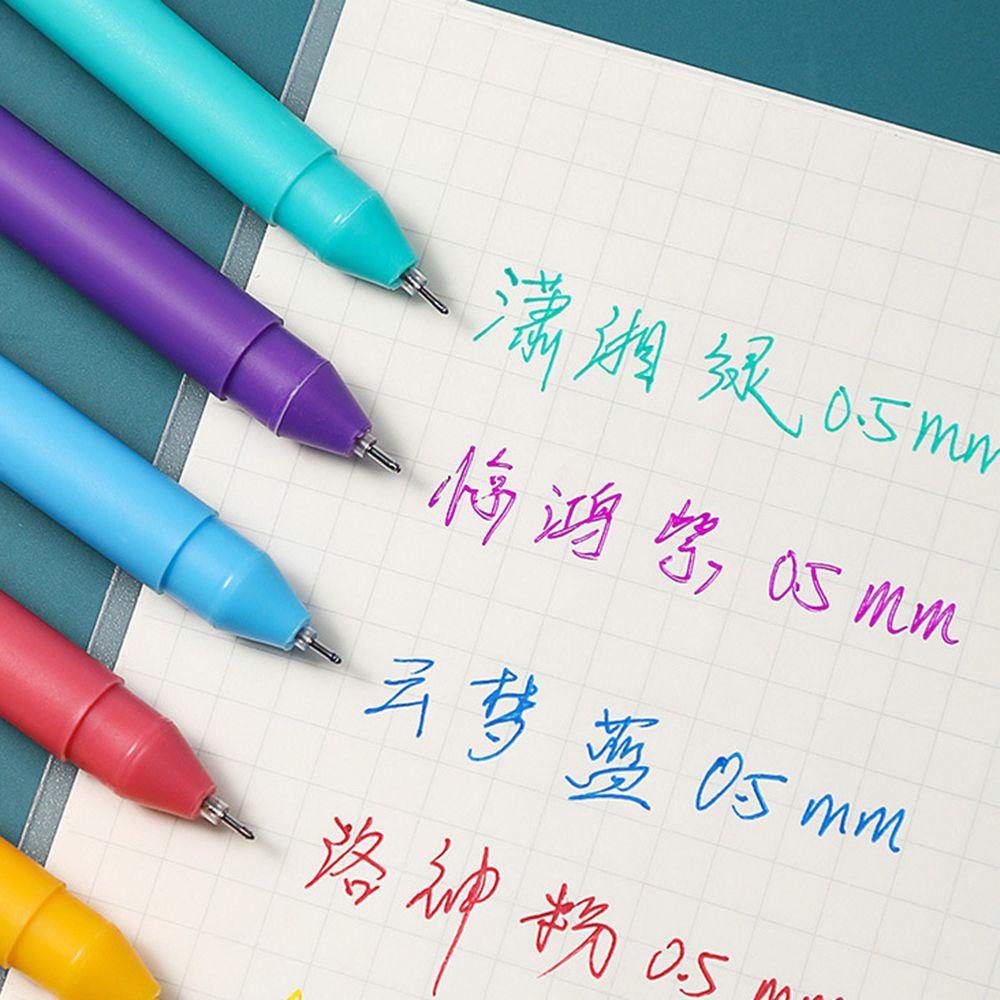 Set 5 Bút Mực Gel Nhiều Màu Sắc|Bút Đánh Dấu Đầu Mảnh Dùng Vẽ Lên Kế Hoạch Dành Cho Học Sinh