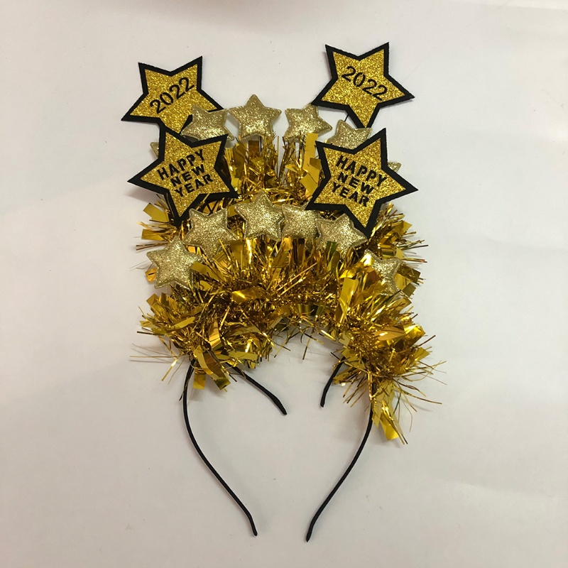 Cài Tóc Hình Ngôi Sao Năm Mới 2022 Đính Kim Sa Lấp Lánh
