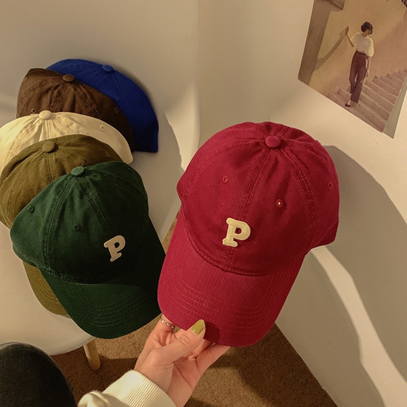 Nón Kết Thêu Chữ P Phong Cách Hàn Quốc Năng Động