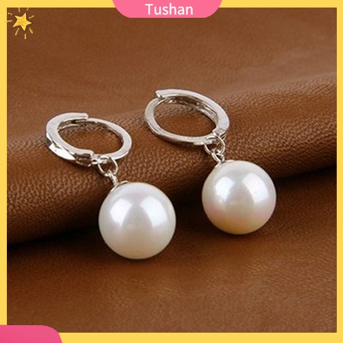 Bông tai nữ đính ngọc trai giả sang trọng