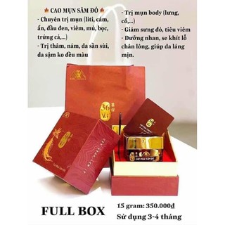 [Chính Hãng] Cao mụn sâm đỏ full box 15gr