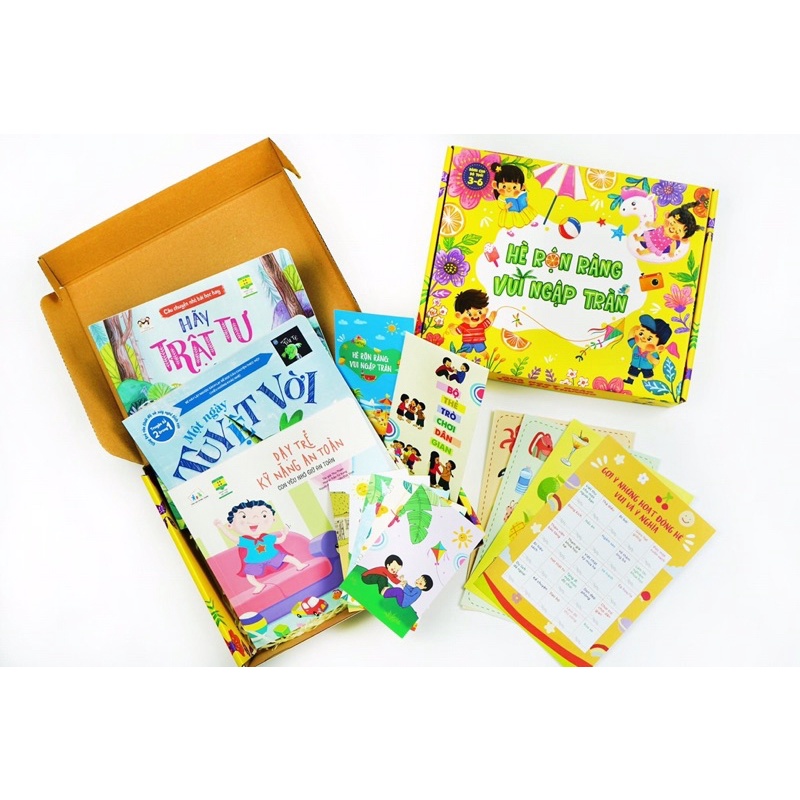 Sách - Hộp quà 1/6 cho trẻ 3-6 tuổi - Hè rộn ràng, vui ngập tràn