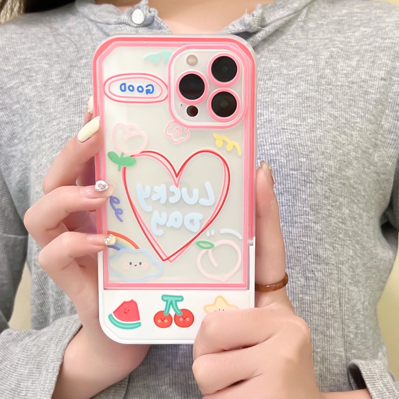 Ốp lưng iphone Ốp Điện Thoại Kèm Giá Đỡ Tàng Hình Cho iphone13Pro / 12Promax / Love 11 / xr / 14pro Dinuo case