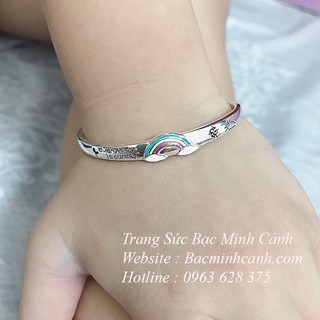 Lắc bạc hình cầu vồng cho bé